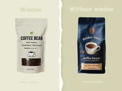 Custom printing bag styles of coffee packaging design for coffee beans